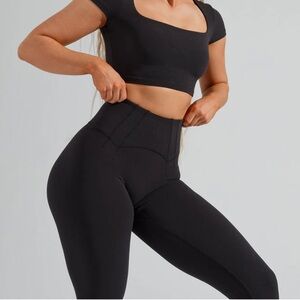 Buffbunny Corset Legging in Onyx Black Size S